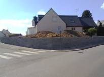 Mur de soutènement en bloc à bancher